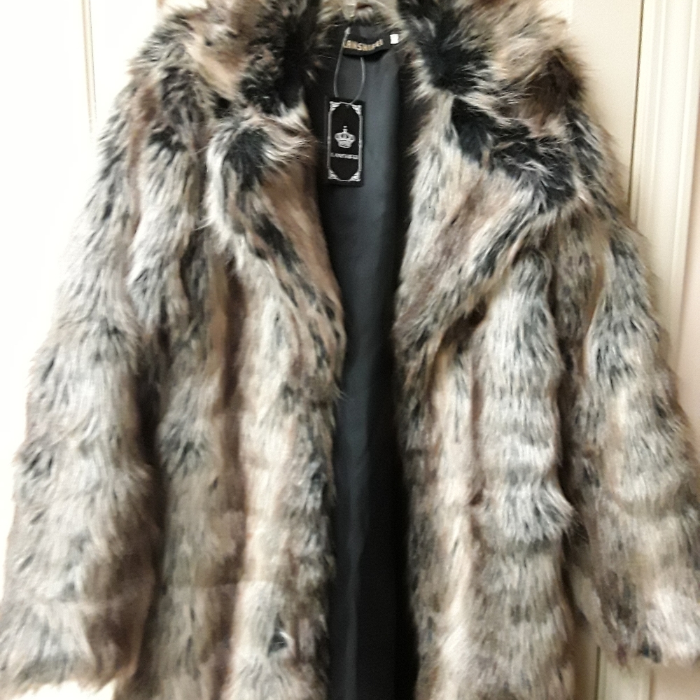 NEW 🔥Faux Fur Boho Trench Coat